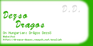 dezso dragos business card
